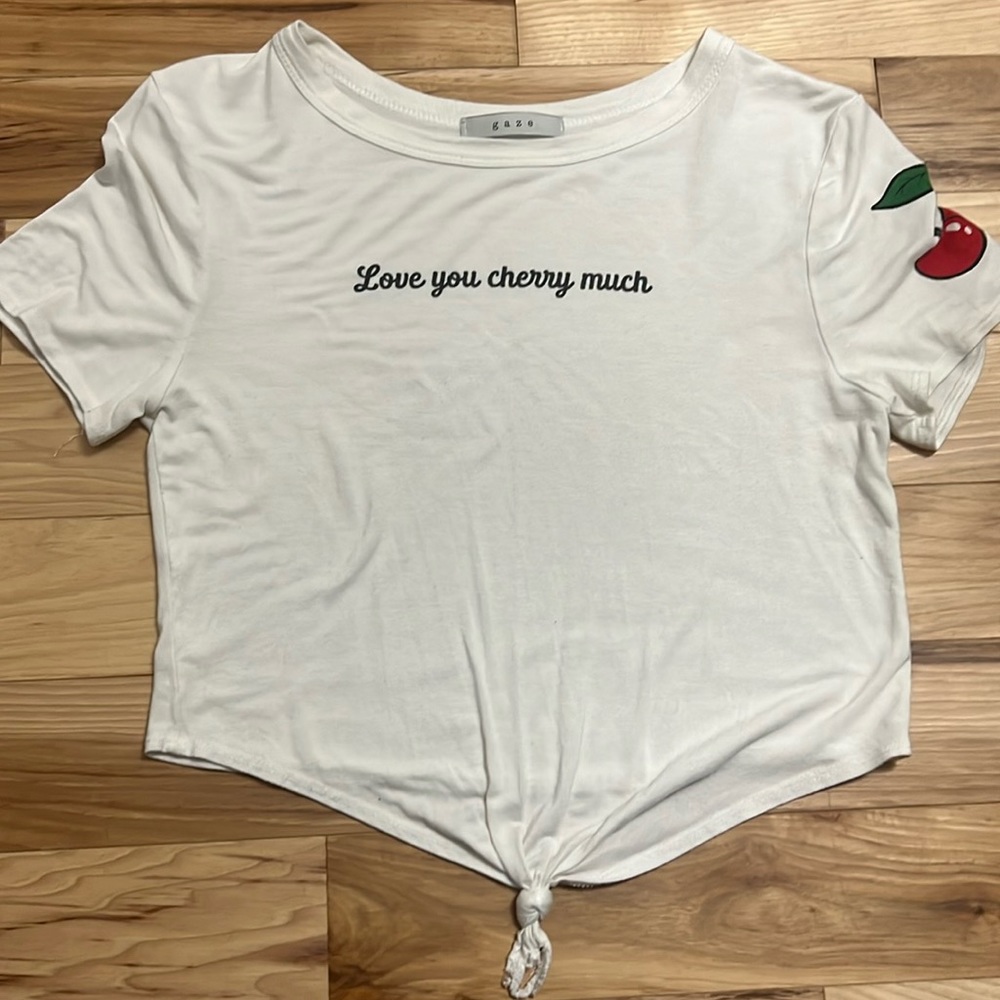 Gaze white crop top